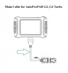 Main Cable OBD Connection for XTOOL AutoProPAD G2 Turbo